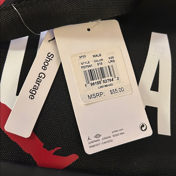 Jordan Black and Red Duffel Bag - Picture 2 of 8